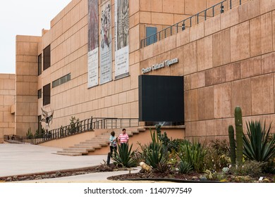 TIJUANA, BAJA CALIFORNIA/MEXICO - JUNE 20, 2018: People Stand Near The Entrance To The Centro Cultural Tijuana (CECUT), Housing Art, Exhibitions, An IMAX Theater, A Botanical Garden, And An Aquarium.