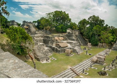 Tikal Mayan Ruins Of Ancient City In Guatemala Rainforest