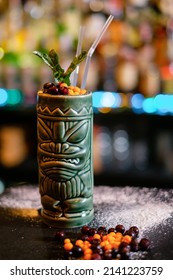 Tiki Cocktail In A Glass Of Natives.