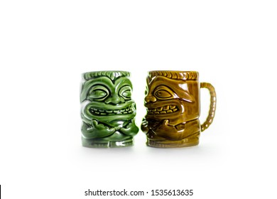 Tiki Mug On White Backdrop