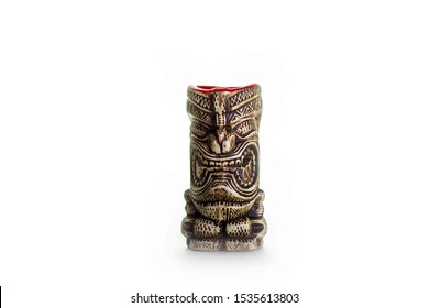 Tiki Mug On White Backdrop