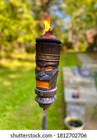 Tiki Torch Light With Flame