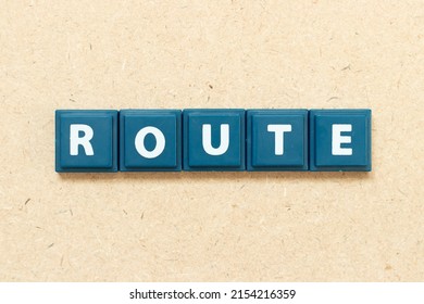 6 letter word for route