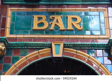 Tile Bar Sign