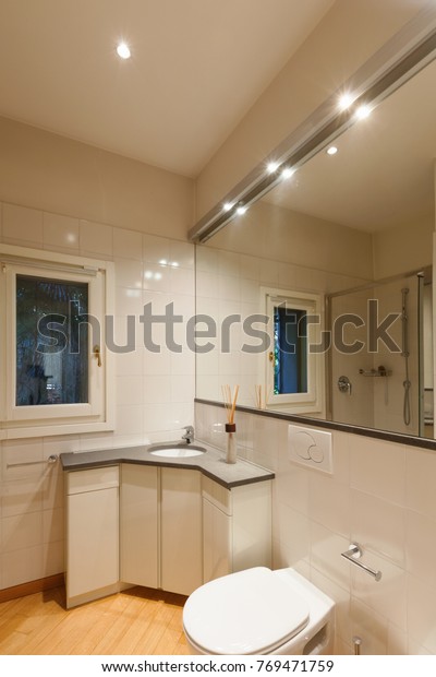 Tile Bathroom Great Mirror Stock Photo Edit Now 769471759