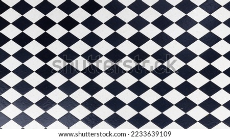 Tile Checkered texture background. Black And White Checkered Floor Tiles.