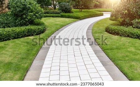 Tile path in the park