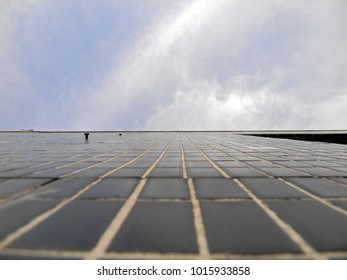 Tile wall featuring blue sky