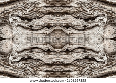 Tileable abstract bark surface - mirrored decayed wood pattern