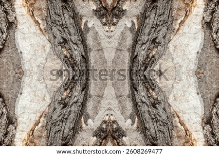 Tileable eucalyptus bark texture - abstract mirrored design
