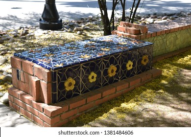 Tiled Bench Outside Of Tucson Arizona City Hall