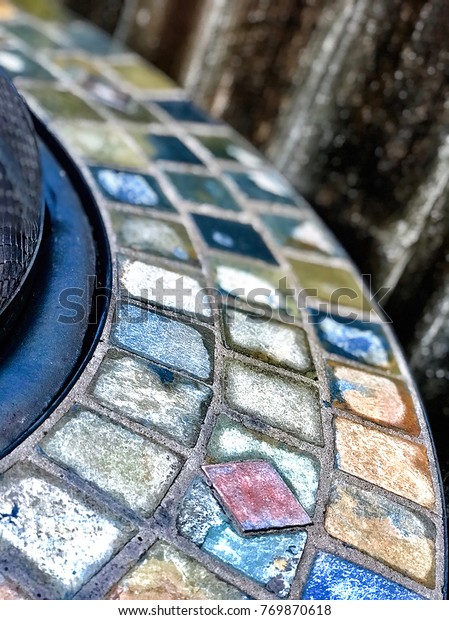Tiled Fire Pit Close Stock Photo Edit Now 769870618