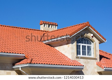 Tiled Roof Or Ceramic Covering On House