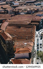 Tiled roofs of wine cellars of Vila Nova de Gaia, Porto