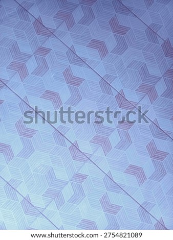 A tiled surface with a repeating geometric pattern of interlocking, 3D hexagonal and cubic shapes. The tiles feature a soft gradient of pale lavender to deeper mauve, with fine, darker lines.