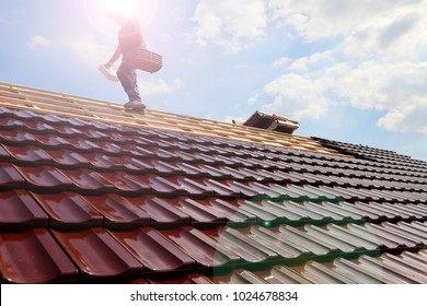 Zerhacken eines Daches
