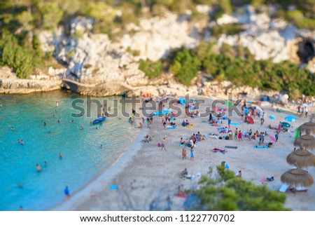                      Tilt Shift Beach in Majorca        