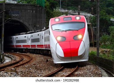 A Tilting Train In Taiwan.