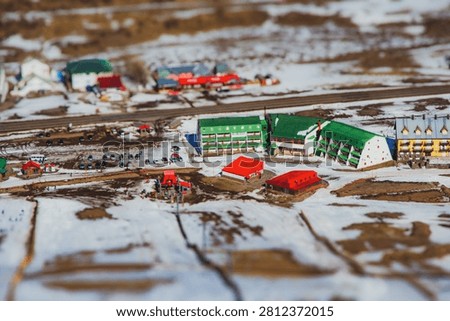 Tilt-Shift effect of the ski resort in the province of Mendoza, Argentina 