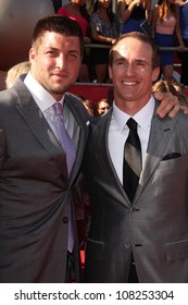 Tim Tebow, Drew Brees At The 2012 ESPY Awards Arrivals, Nokia Theatre, Los Angeles, CA 07-11-12