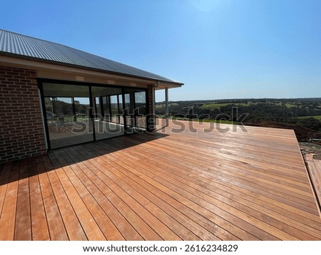 Timber deck looking over valley 