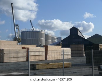 Timber processing Yard, St malo, france