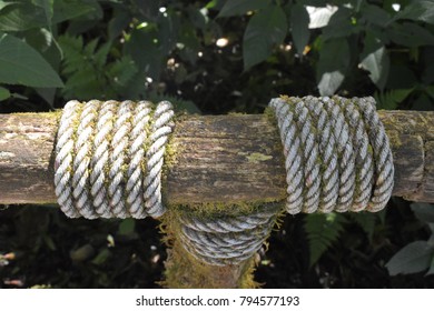 Timber and rope
