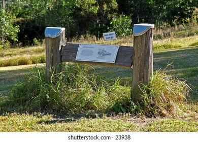 Timber sign posts.