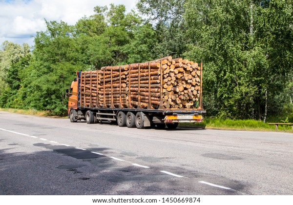 truck with wood