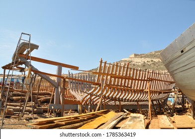 Timber Wooden traditional Ship Building Construction at Shipwrecks