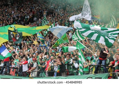 The Timbers Army In Action At Providence Park In Portland,OR USA 7,17,16.