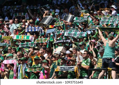 The Timbers Army At Providence Park In Portland Oregon USA May 13,2018.