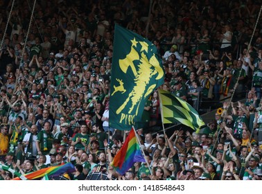 The Timbers Army At Providence Park In Portland, Oregon USA June 1st ,2019.