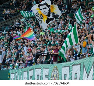 The Timbers Army At Providence Park In Portland,OR USA August 18,2017.