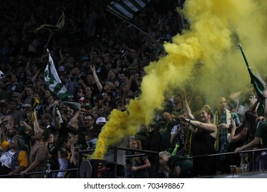 The Timbers Army At Providence Park In Portland,OR USA August 23,2017.