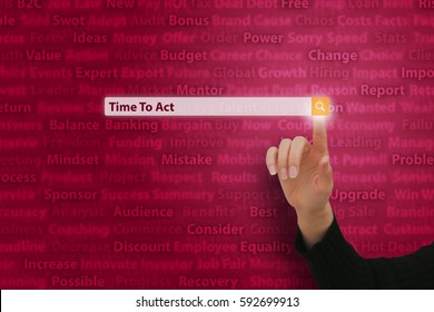 Time To Act - Internet Data Technology Concept