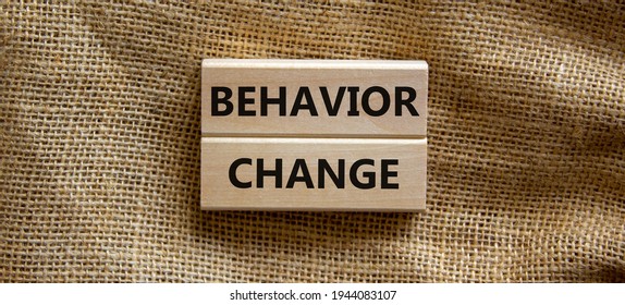 Time To Behavior Change Symbol. Wooden Blocks With Words 'behavior Change'. Beautiful Canvas Background. Copy Space. Business, Psychology And Behavior Change Concept.