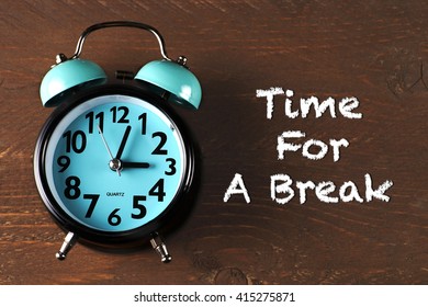 Time Break Text On Wooden Background Stock Photo 415275871 | Shutterstock