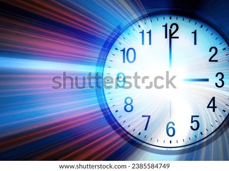 Time clock moving quick fast speed for express business hour urgent working hours concept.