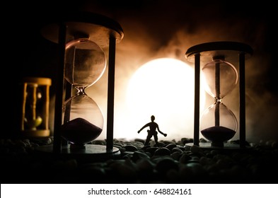 Time Concept Silhouette Man Standing Between Stock Photo Shutterstock