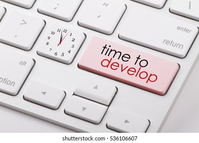Time to develop written on computer keyboard.