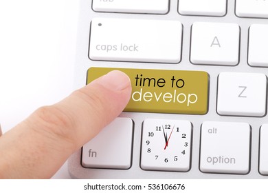 Time to develop written on computer keyboard.