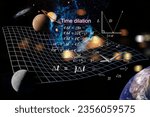 Time dilation is the principle and theory of time in space depending on gravity and the speed of light, time on each planet is not equal. 