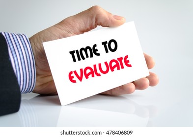 Time to evaluate text concept isolated over white background