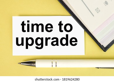 time to evaluate. text on white paper on yellow background