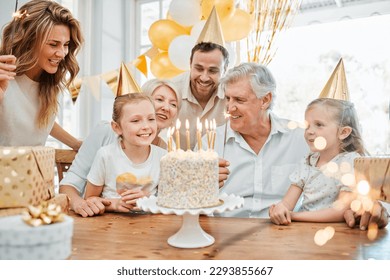 Time flies by, take every opportunity to celebrate it. Shot of a happy family celebrating a birthday at home. - Powered by Shutterstock