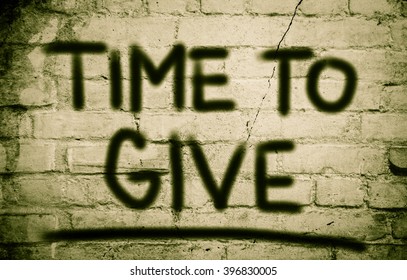 Time To Give Concept