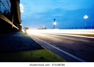 Time Lapse Photography And Railroad Bridge