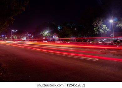 Time Lapse Of Traffic At Night 