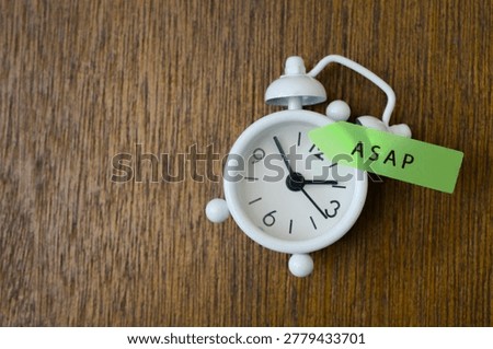 Time Management Concept with ASAP Message for Urgent Deadlines